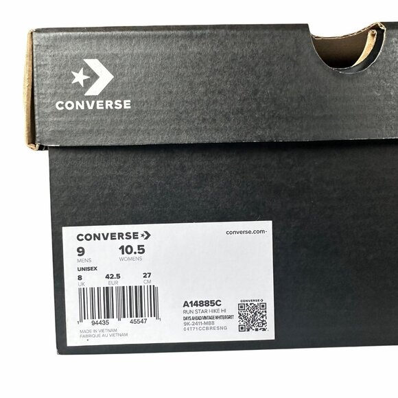 ⭐CONVERSE Run Star Hike Hi Platform Rose Cross Stitch 10.5 Women Sneaker A14885C - Picture 8 of 13